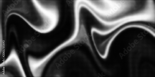 Grunge halftone gradient background. Faded grit noise texture. White and black sandy wallpaper. Retro pixelated backdrop. Anime or manga style comic overlay
