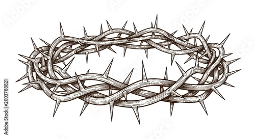 Crown of Thorns illustration - Symbol of Suffering, Sacrifice, and Resurrection