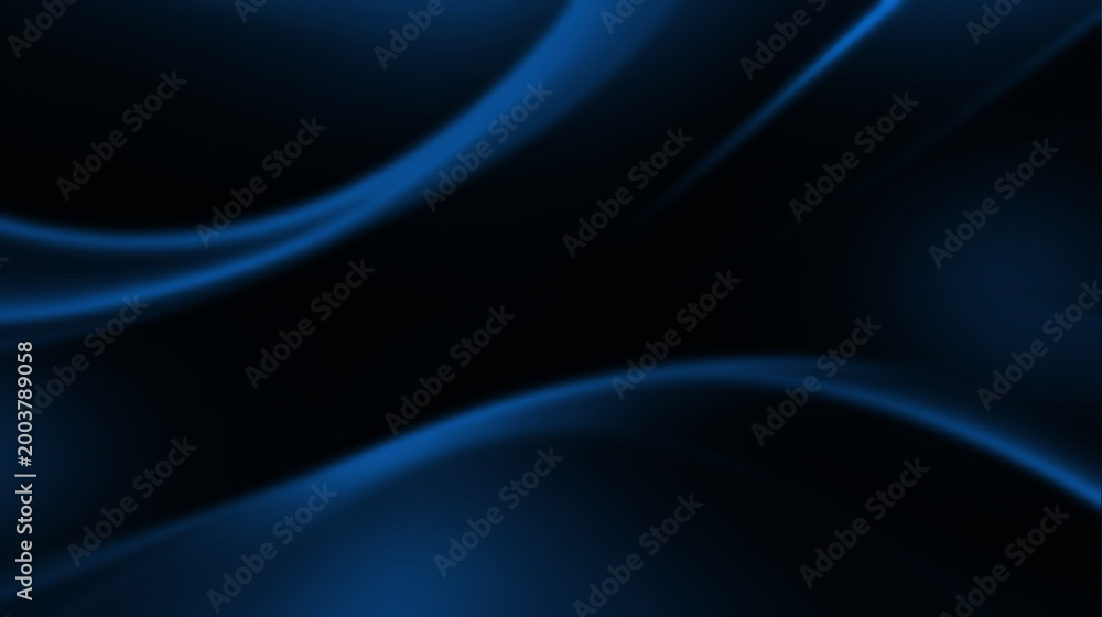 Obraz premium Modern abstract blue color with dark gradations and waves like a cloth blowing in the wind, giving an elegant but premium impression to your design or wallpaper.