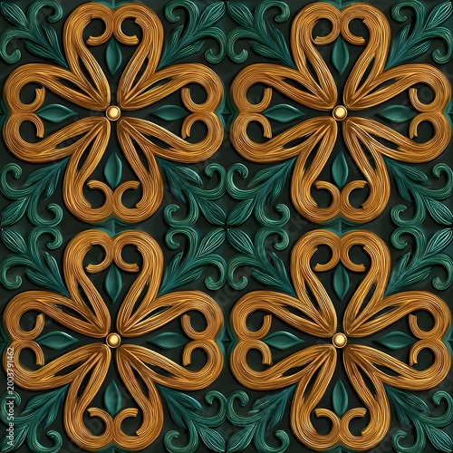 Seamless pattern with flowers background