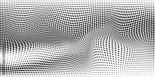 Εκτύπωση καμβά Extreme macro of printed halftone dots forming a bold diagonal dark band with soft gradients on paper
