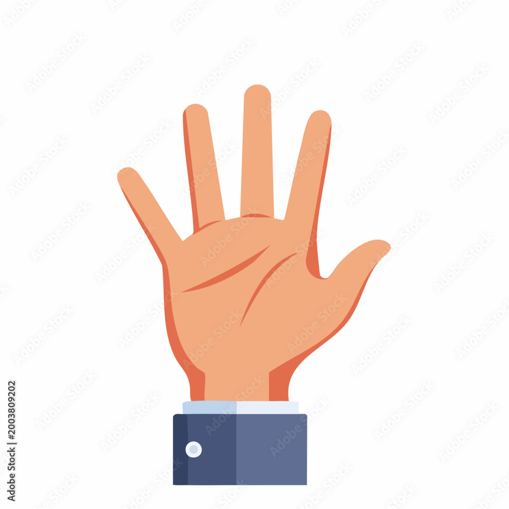 Fototapeta premium Hand Showing Five Fingers