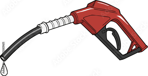 Fuel nozzle symbol icon, simple flat style, energy and transportation vector illustration design.