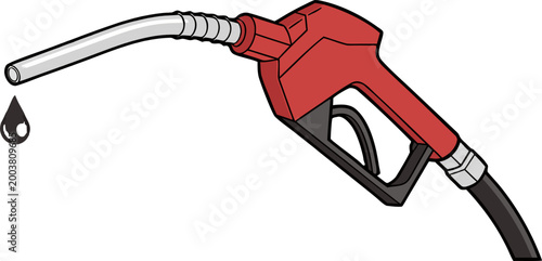 Gasoline nozzle icon, clean simple design, fuel station symbol, isolated vector illustration.