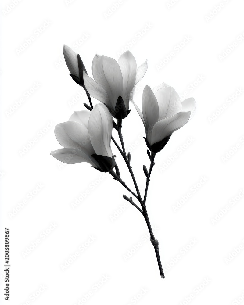 Obraz premium White flower with black markings close up of a beautiful white flower featuring striking black markings on its petals
