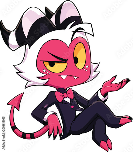 Helluva boss moxxie sticker design