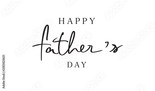 Happy father's day text font calligraphy hand written lettering script black color object icon happy father's day dad papa male man gentleman his family happy father's day banner parent fatherhood art