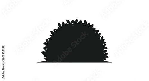 rounded bush silhouette high quality professional detailed modern elegant stylish clean