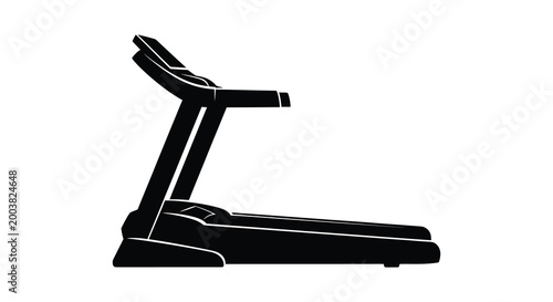 treadmill silhouette on white background high quality professional detailed modern elegant