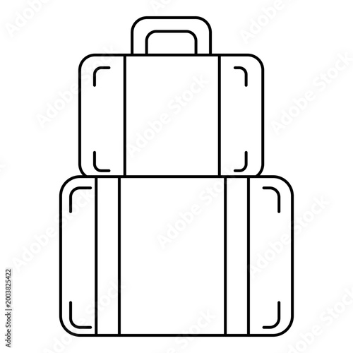 Stacked Luggage Suitcase Bags