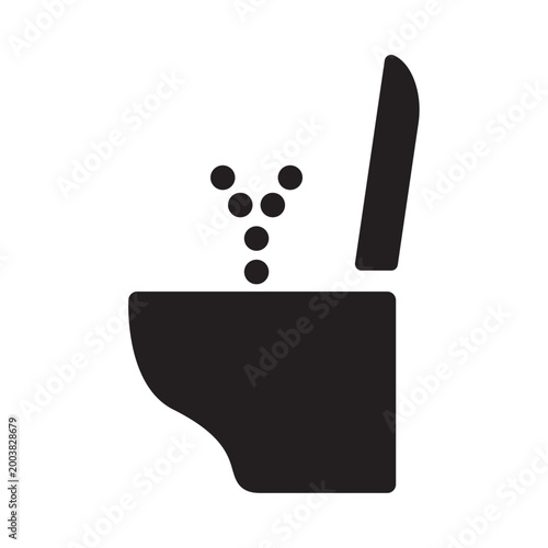 ウォシュレット付き洋式トイレの横向きベクターイラスト