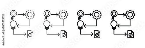 Fotografía Method Icon Set Different Style Collection
