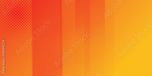 Abstract Orange Diagonal Geometric Background With Vibrant Gradient and Halftone Pattern for Design