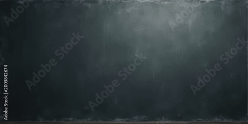 Obraz na plátne An old blackboard with chalk textures set against a dark, smoky backdrop of grey