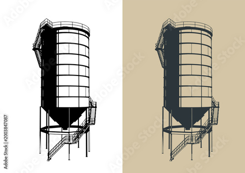 Industrial bulk flaky cement silo