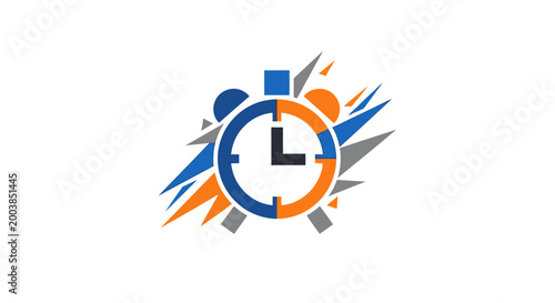 Фотография Modern stopwatch with dynamic design elements.