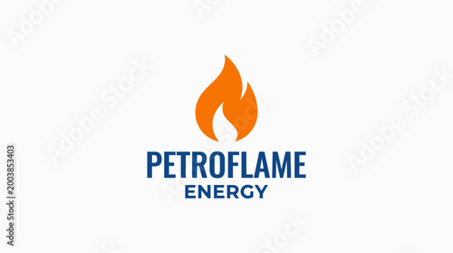 Petroflame Energy company logo design.