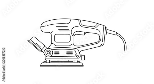 Electric Sander Power Tool Closeup.