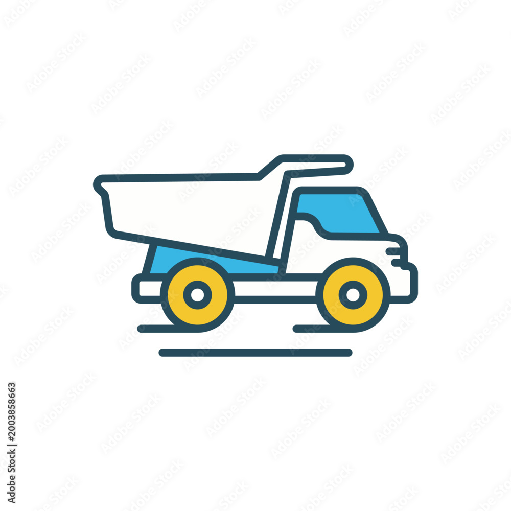 Naklejka premium Dump Truck Icon
