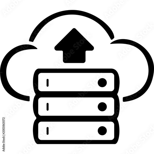 Cloud Server Upload Icon