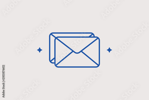 Enveloped letter line icon for official academic correspondence and student admissions. Professional vector illustration for university application portals and school contact pages.