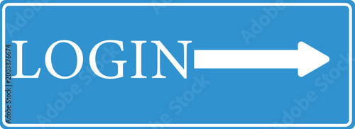 Photography Login Button with Arrow in Blue and White for Web Interface