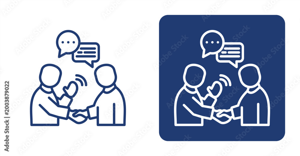 Fototapeta premium Greeting icon, with contrast background.