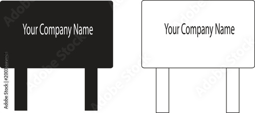 Blank Freeway Signs Isolated on White