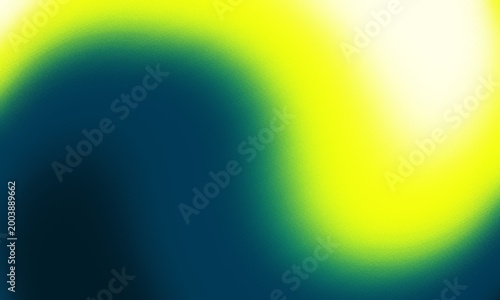 Fluid waves of electric lime and solar yellow gradients with heavy noise texture and deep charcoal shadows