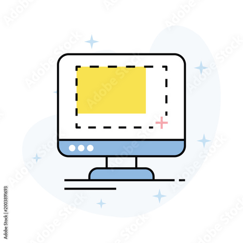 Screen Capture Vector Fill outline Icons Eps 10 File