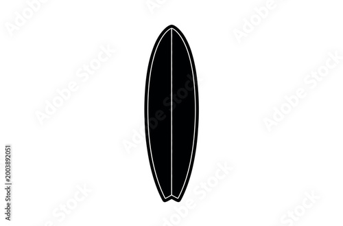 Surfing Man With Board Silhouette Art