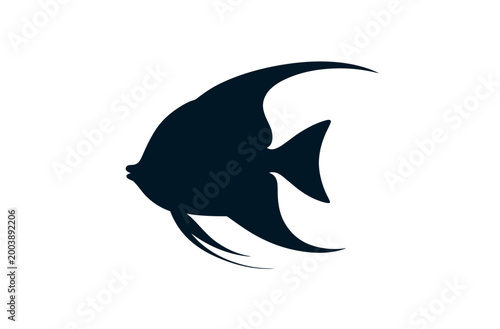 Tropical Fish Clean Silhouette Style