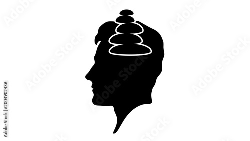 World Chaos, black isolated vector silhouette