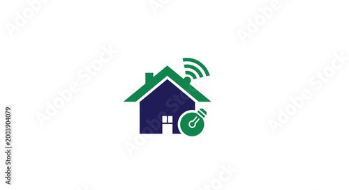 Smart Home Automation System Icon.