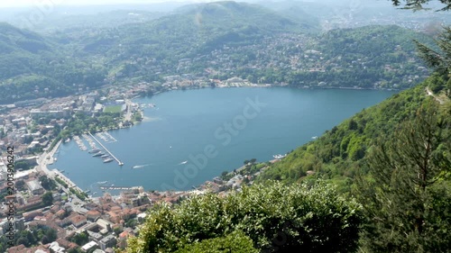 Como, Italy,2026,april,2nd, landscape of the lake from Brunate