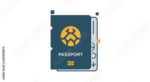 Travel Passport Document Identification Card.
