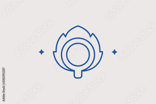 Feather fan line icon for cabaret shows and vintage circus costumes. Decorative vector illustration for burlesque event flyers and historical costume design pages.