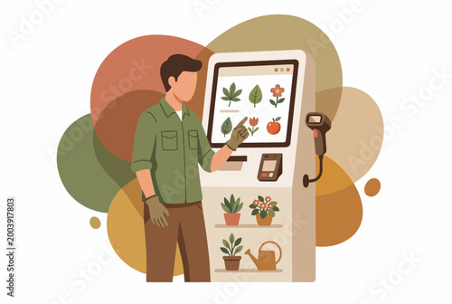 Modern Self Service Kiosk for Garden Center and Plant Selection