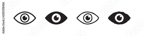 фотографія Eye icons: vision, sight, observation, and perception