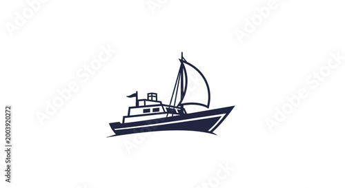 Obraz na plátne Sailing Boat Water Vehicle Transport.