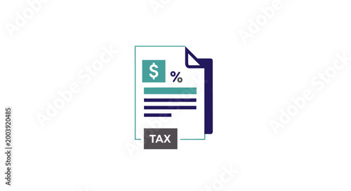 Tax Document With Dollar Sign.