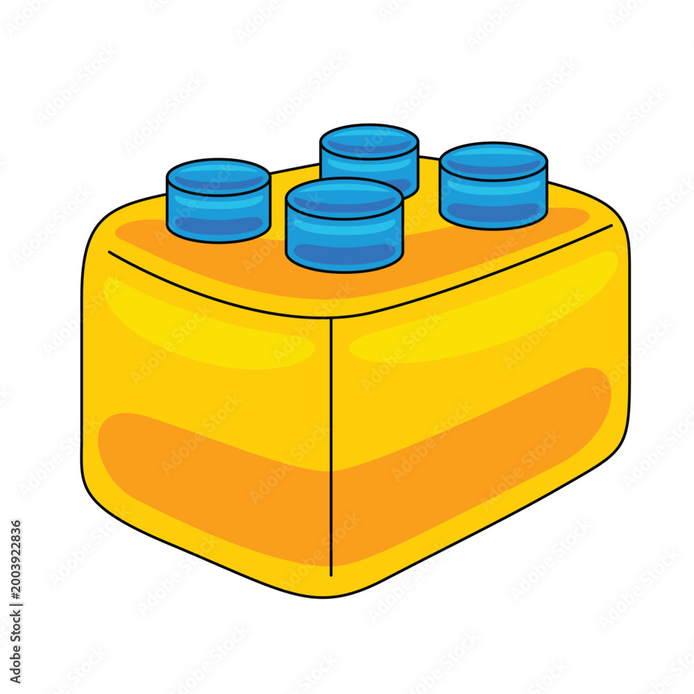 Obraz premium Yellow Building Block Illustration