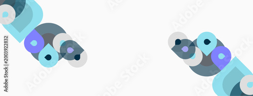 Abstract shapes, blue tones, overlapping circles. Minimalist design, clean aesthetic, simple composition. Modern graphic elements.