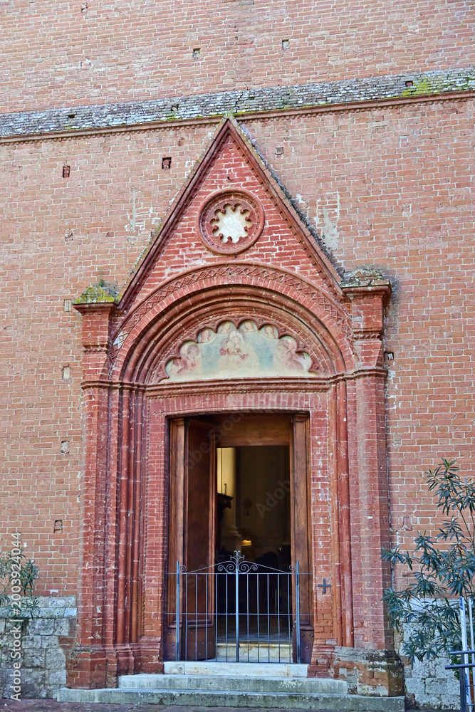 Fototapeta premium Asciano, l'Abbazia di Monte Oliveto Maggiore, Siena, Toscana