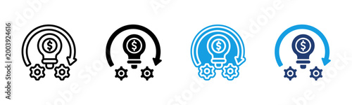 Foto Execution icon multiple style collection