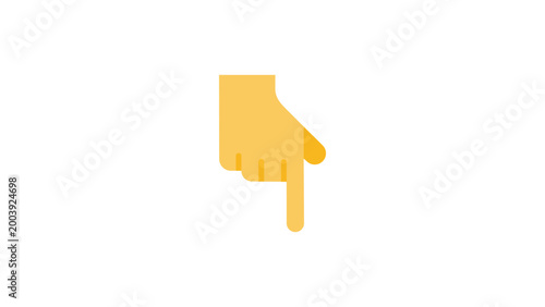 Backhand Index Pointing Down vector flat icon. Isolated index finger emoji illustration .