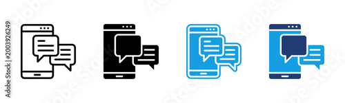 Tableau sur toile Chat icon multiple style collection