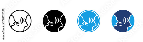 Obraz na plátně Speak icon multiple style collection