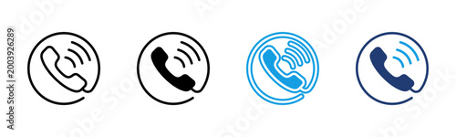 Bild auf Leinwand Call icon multiple style collection