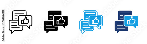 Schilderij op canvas Comment icon multiple style collection